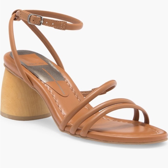 Dolce Vita Mikael Block Heel Sandals in Tan Leather Women’s Size 9.5 New in Box - Picture 1 of 8